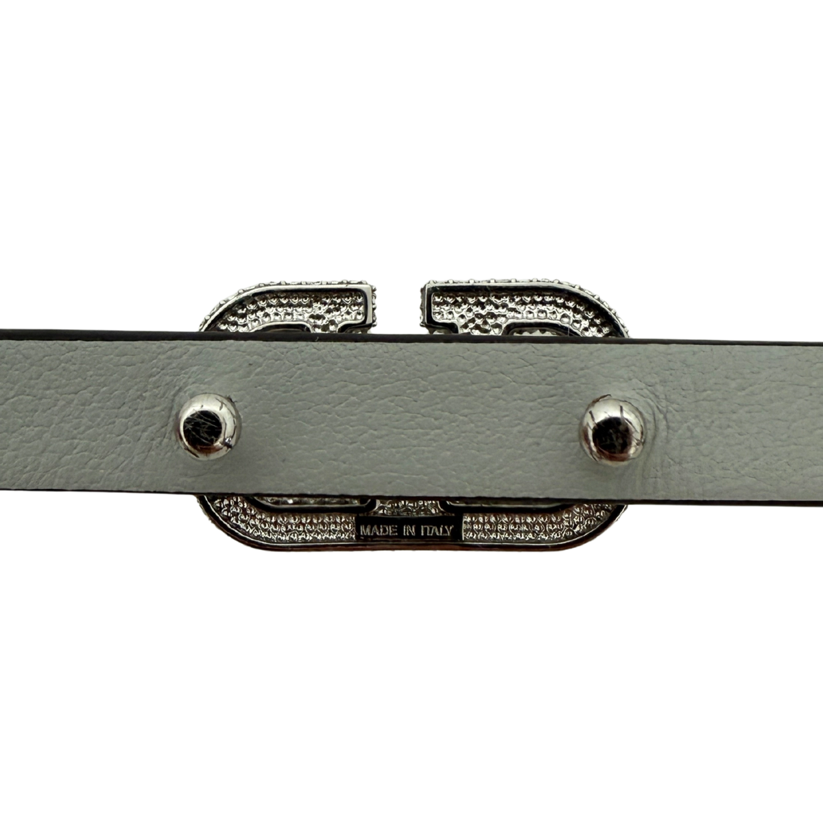 Valentino Garavani VLogo Signature Gürtel mit Kristallen 10 mm Silber / neuwertig Valentino