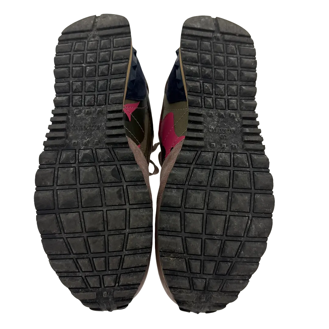 Valentino Garavani Rockrunner Leder Sneaker Camouflage Größe 41 / gut Echtheitscheck