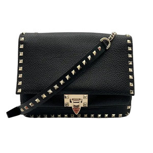Valentino Garavani Rockstud handtas leer zwart