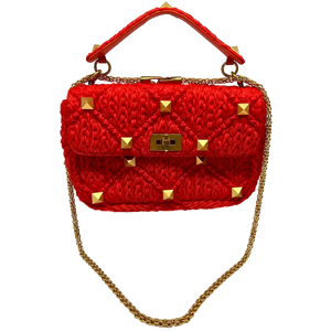 Valentino Roman Stud Spike Medium Wol Oranje