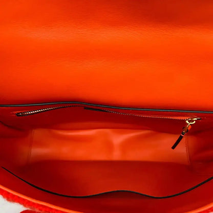 Valentino Roman Stud Spike Medium Wolle Orange / Sehr gut - Echtheitscheck