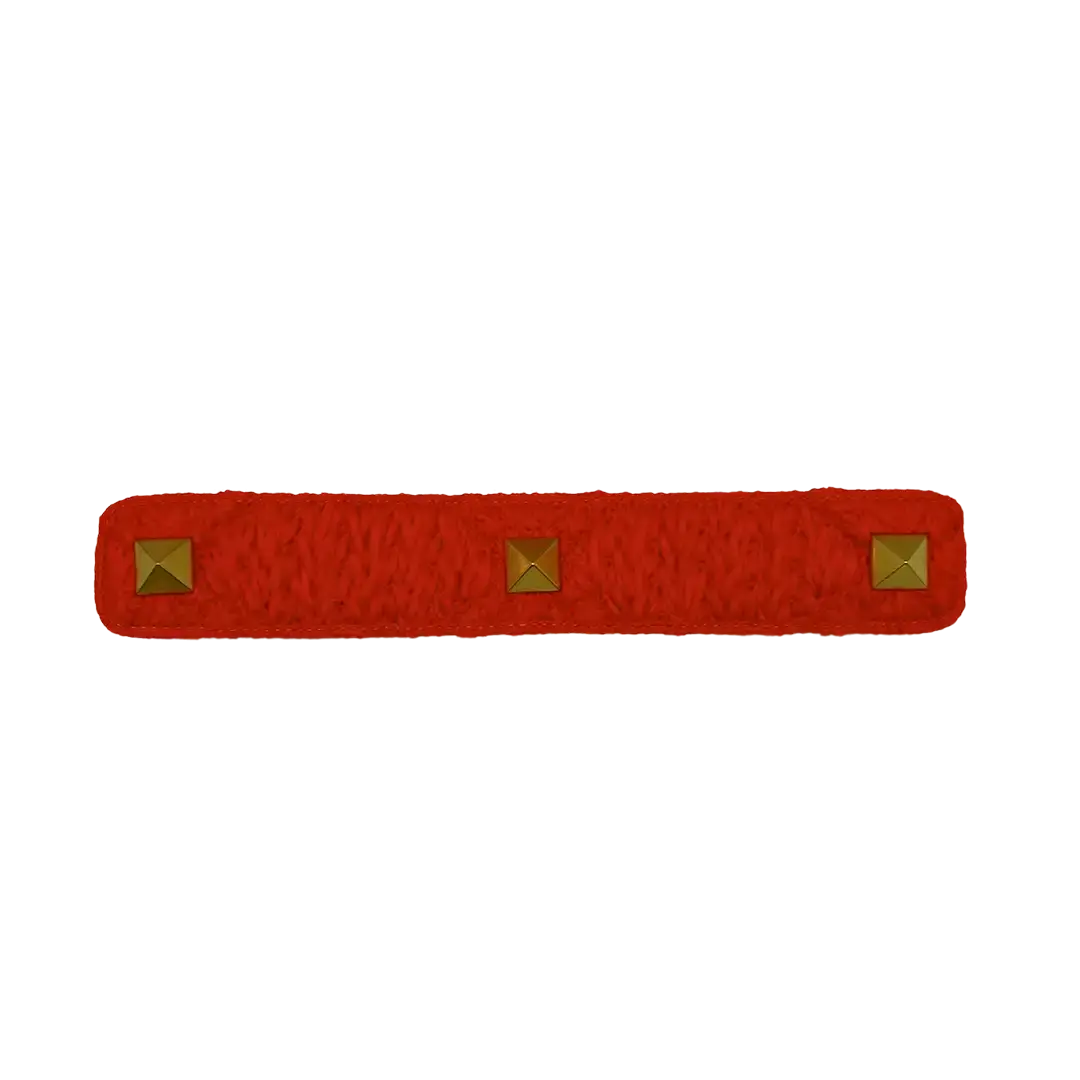 Valentino Roman Stud Spike Medium Wolle Orange / Sehr gut - Echtheitscheck