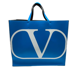 Valentino Garavani Vlogo totebag met logoprint blauw