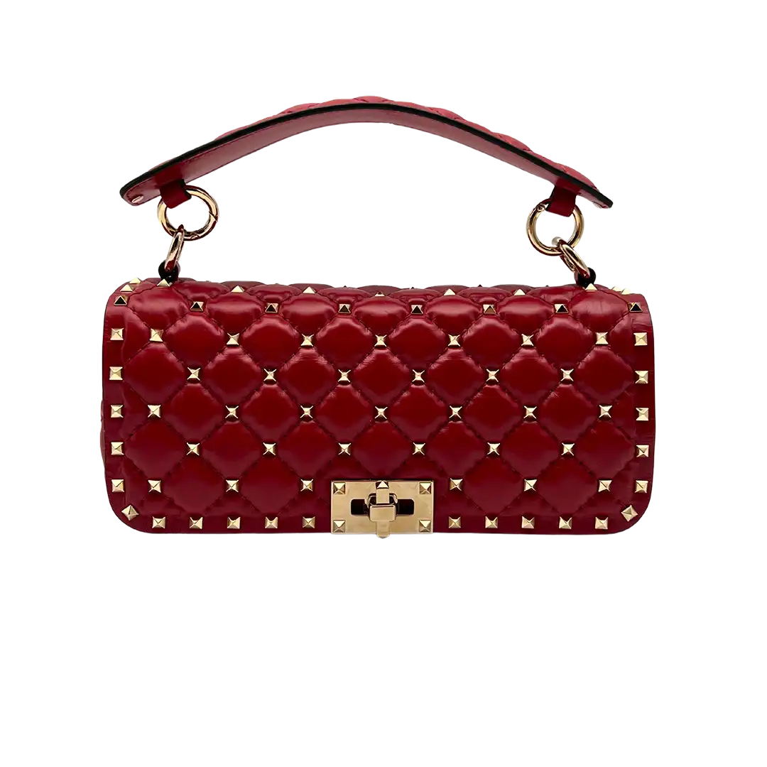 Valentino Garavani Rockstud Spike Schultertasche rot / neuwertig Valentino