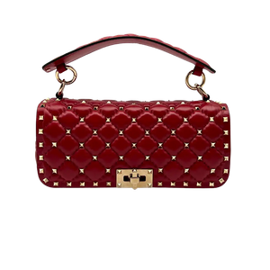 Valentino Garavani Rockstud Spike schoudertas rood