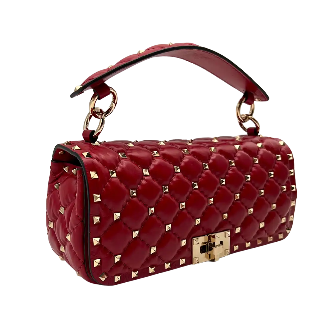 Valentino Garavani Rockstud Spike Schultertasche rot / neuwertig Valentino