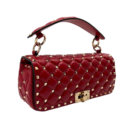 Valentino Garavani Rockstud Spike Schultertasche rot / neuwertig Valentino