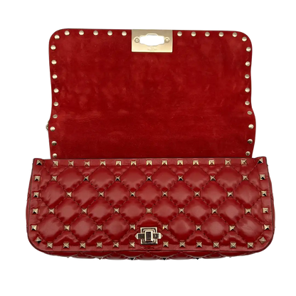 Valentino Garavani Rockstud Spike Schultertasche rot / neuwertig Valentino