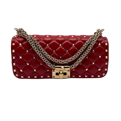 Valentino Garavani Rockstud Spike Schultertasche rot / neuwertig Valentino