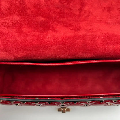 Valentino Garavani Rockstud Spike Schultertasche rot / neuwertig Valentino