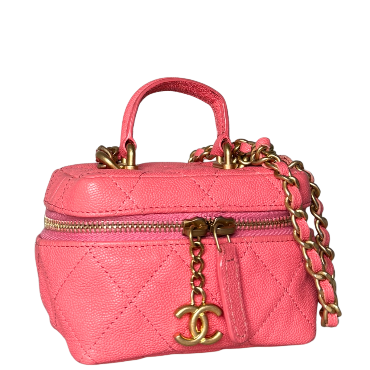 Chanel Mini Top Handle Vanity Tasche Pink / sehr gut Chanel