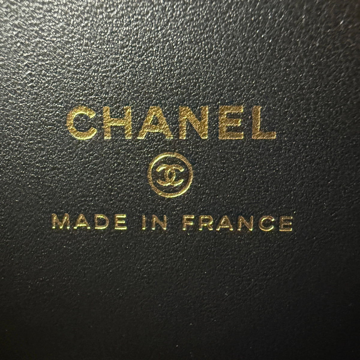 Chanel Vanity A Chain Kaviarleder goldene Hardware Schwarz / sehr gut Chanel