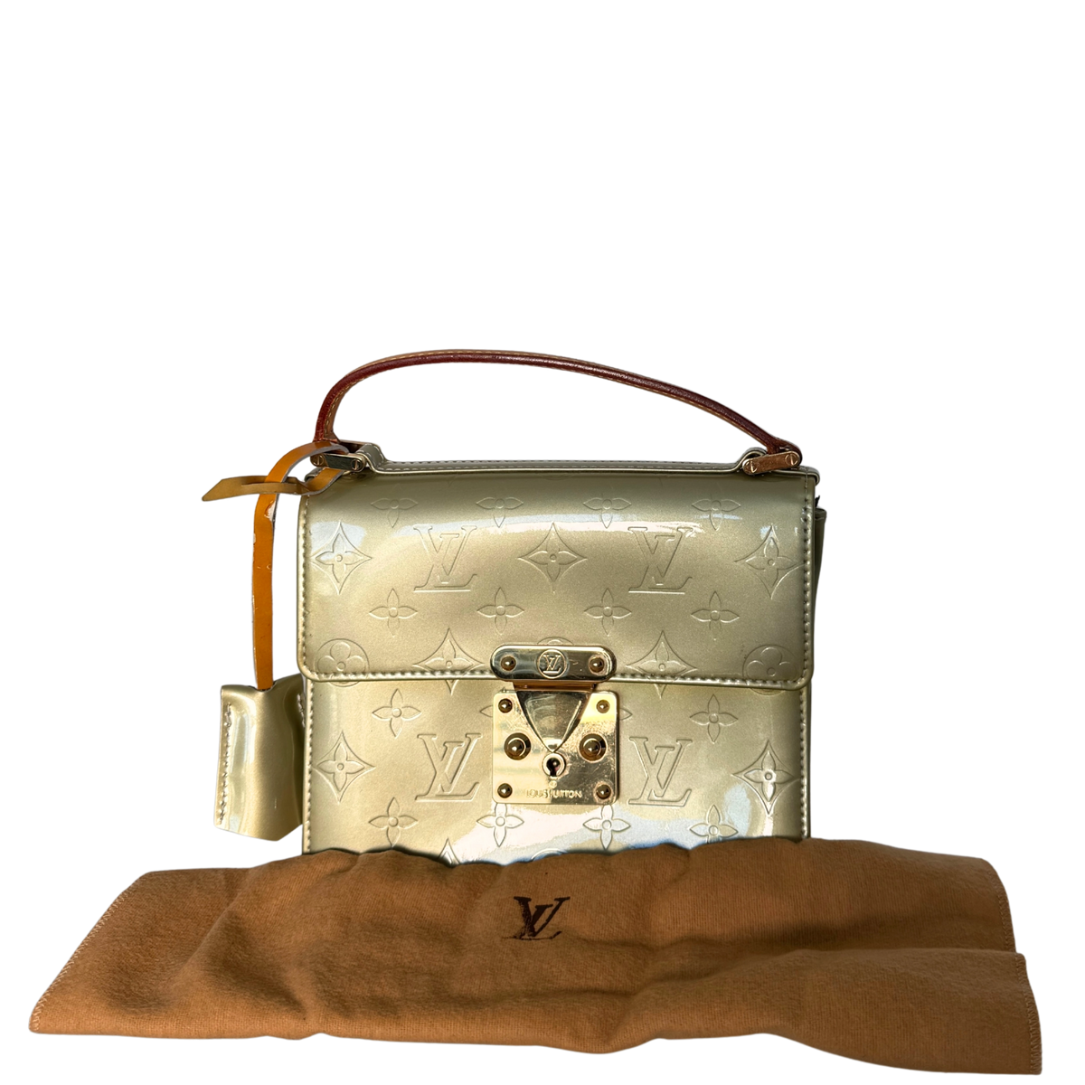 Louis Vuitton Monogram Vernis Spring Street Tasche Grün / gut Louis Vuitton