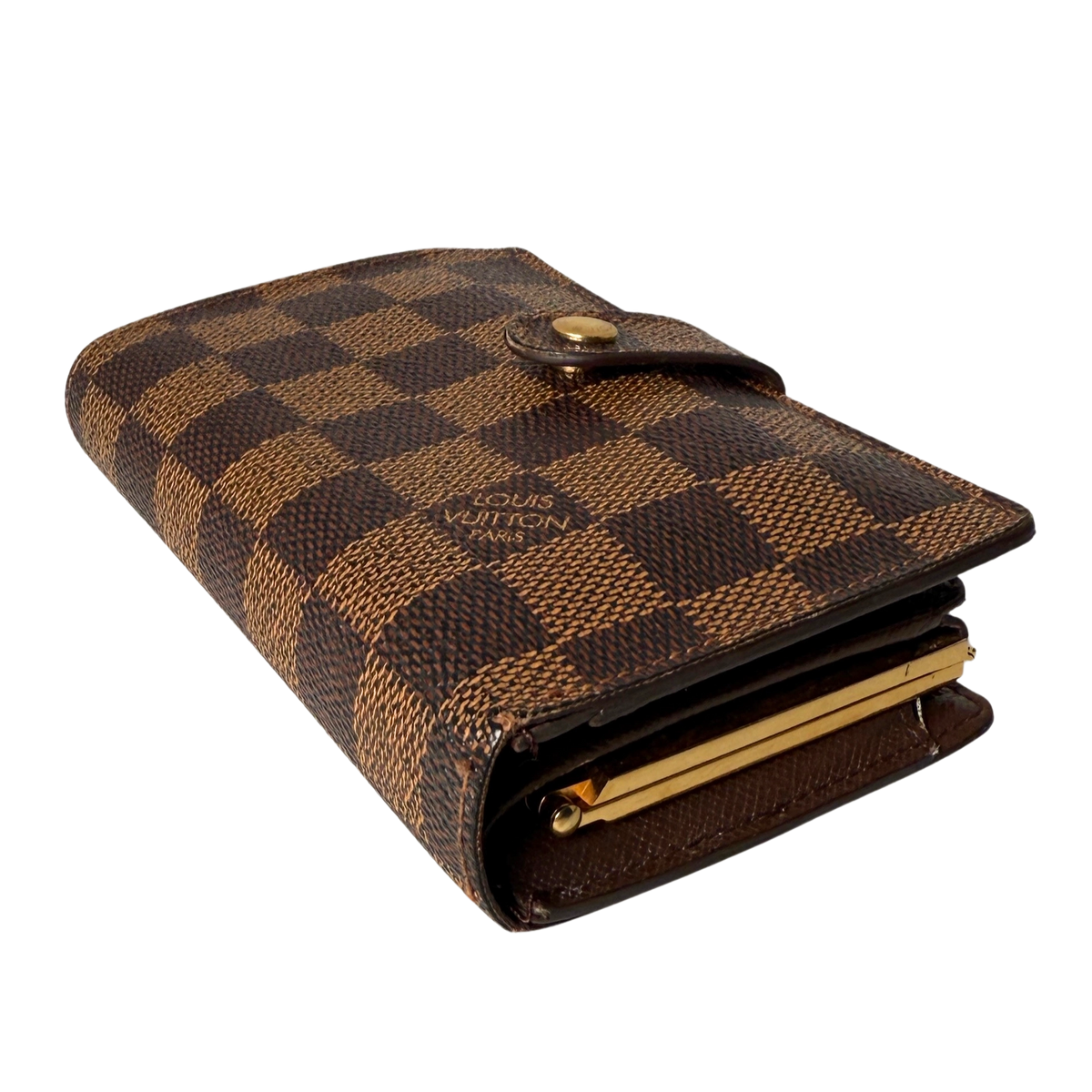 Louis Vuitton Viennois Geldbörse Damier Ebene Braun / gut Louis Vuitton