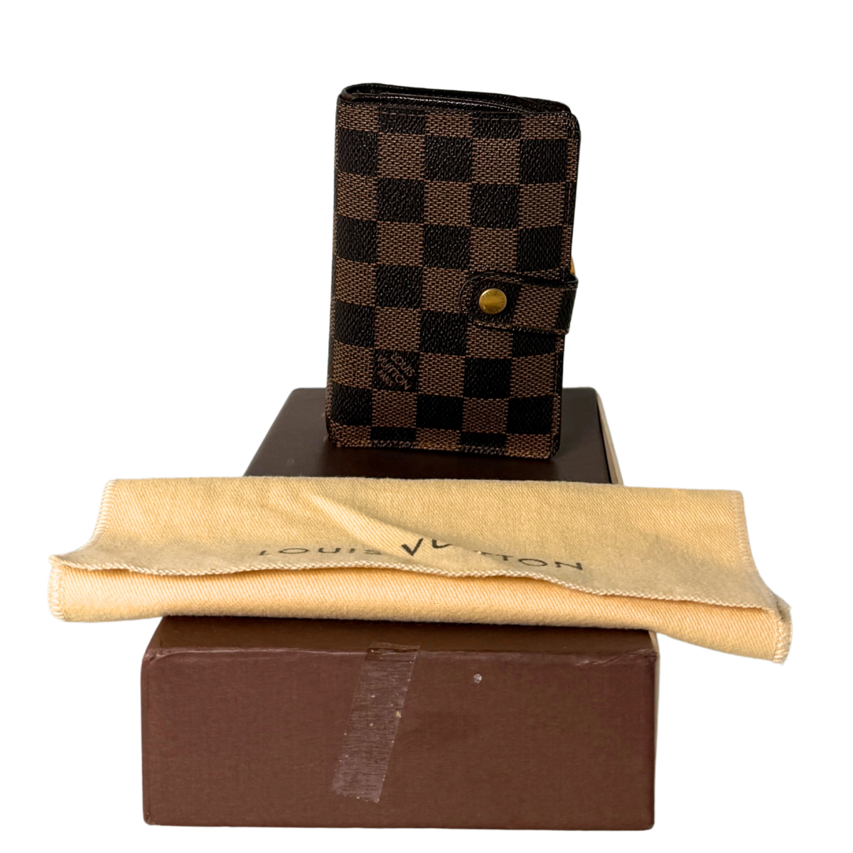 Louis Vuitton Viennois Geldbörse Damier Ebene Braun / gut Louis Vuitton