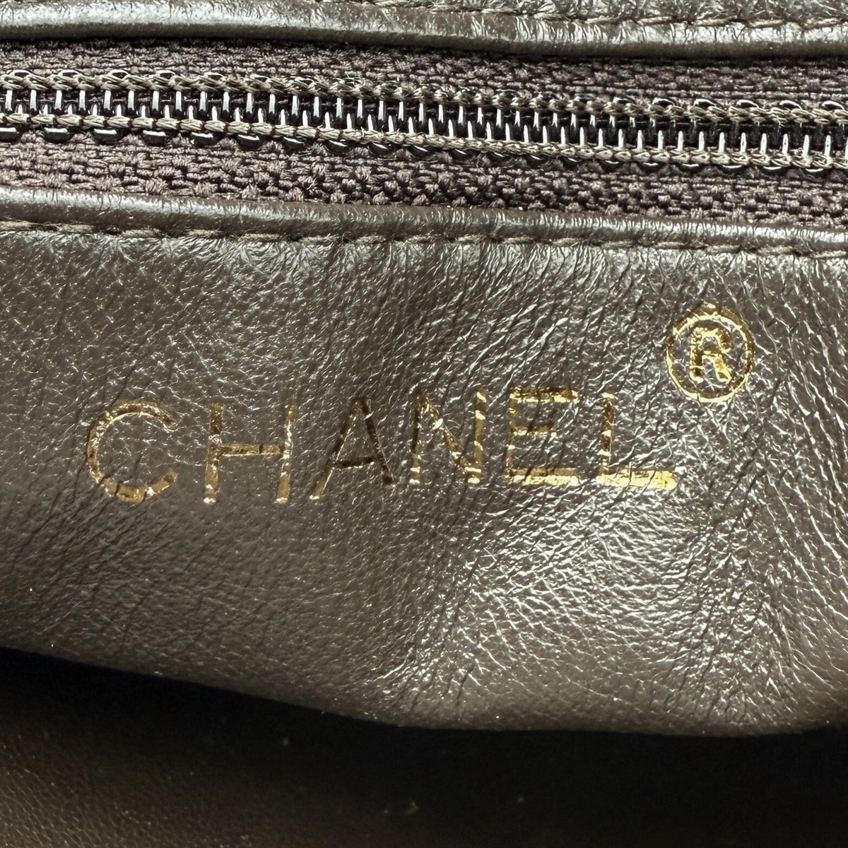 Chanel Vintage Schoudertas Donkerbruin