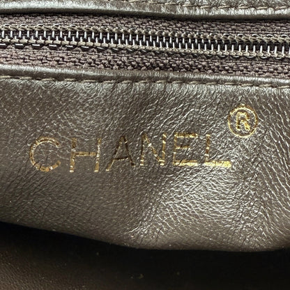 Chanel Vintage Schoudertas Donkerbruin