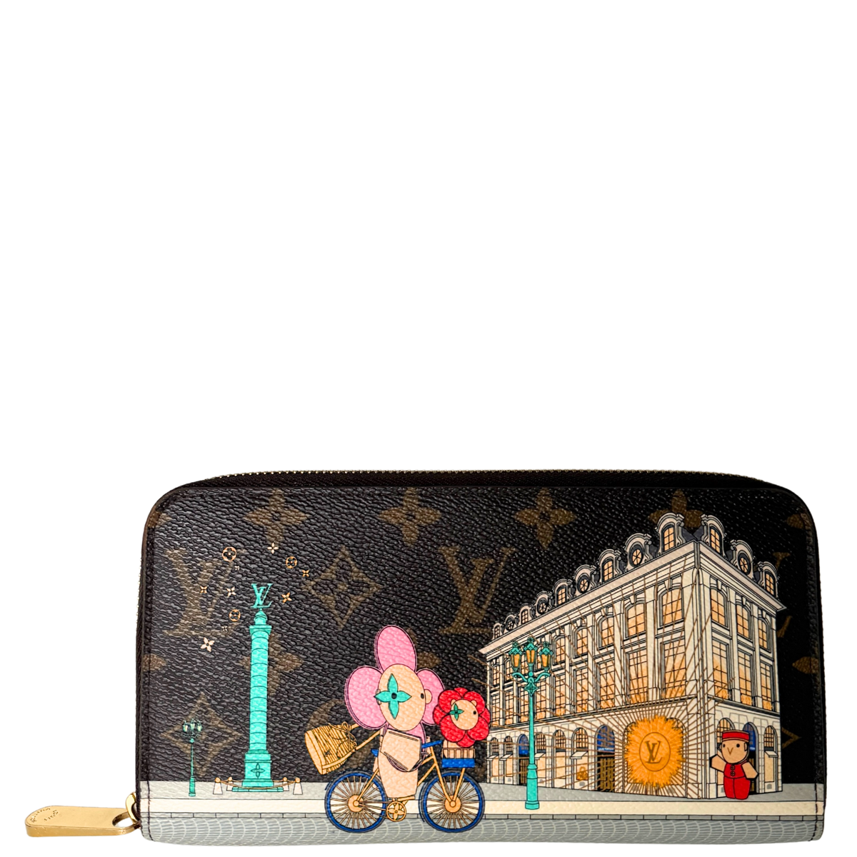Louis Vuitton Zippy Vivienne Holiday Monogram Canvas Bruin
