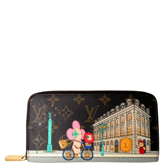 Louis Vuitton Zippy Vivienne Holiday Monogram Canvas Bruin
