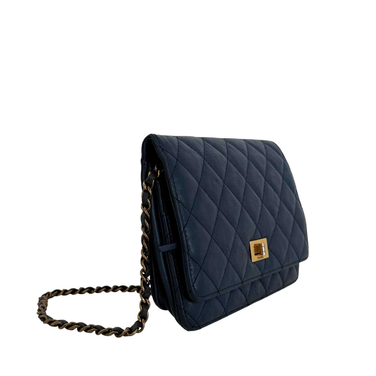 Chanel Wallet on Chain 2.55 Reissue Marineblau / gut Chanel