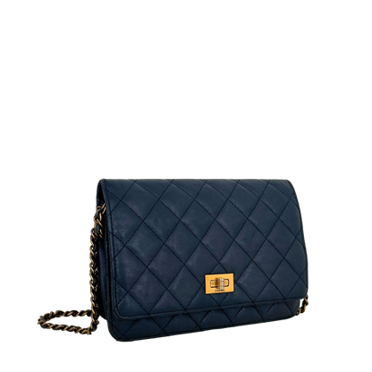 Chanel Wallet on Chain 2.55 Reissue Marineblau / gut Chanel