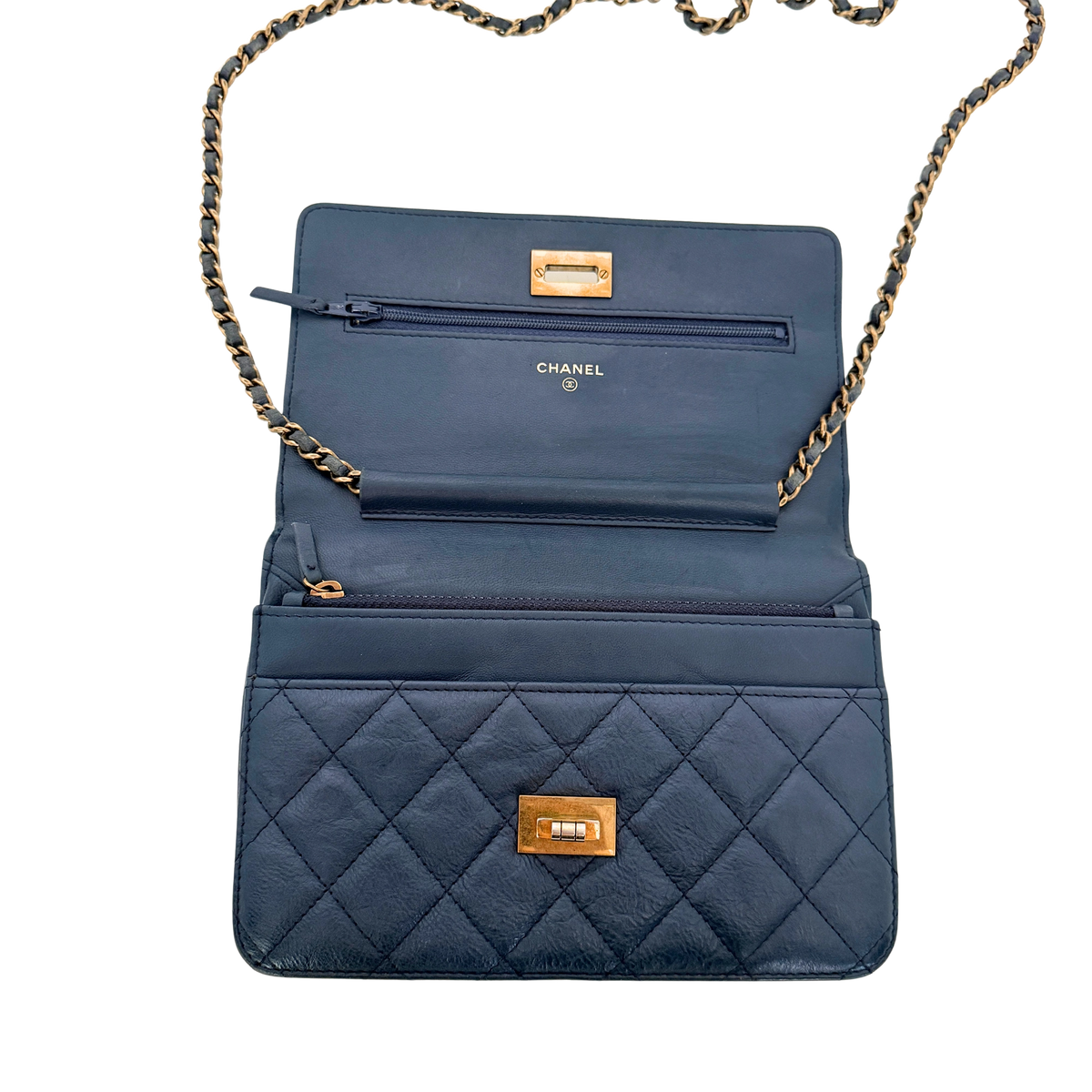 Chanel Wallet on Chain 2.55 Reissue Marineblau / gut Chanel