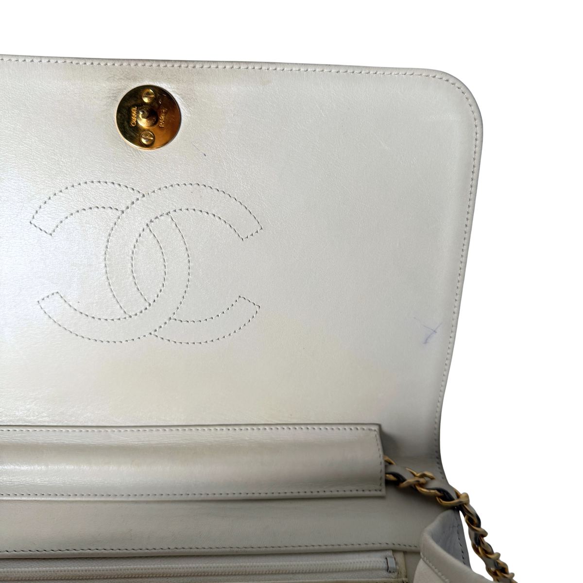 Chanel Timeless Wallet on Chain WOC Weiß / gut Chanel
