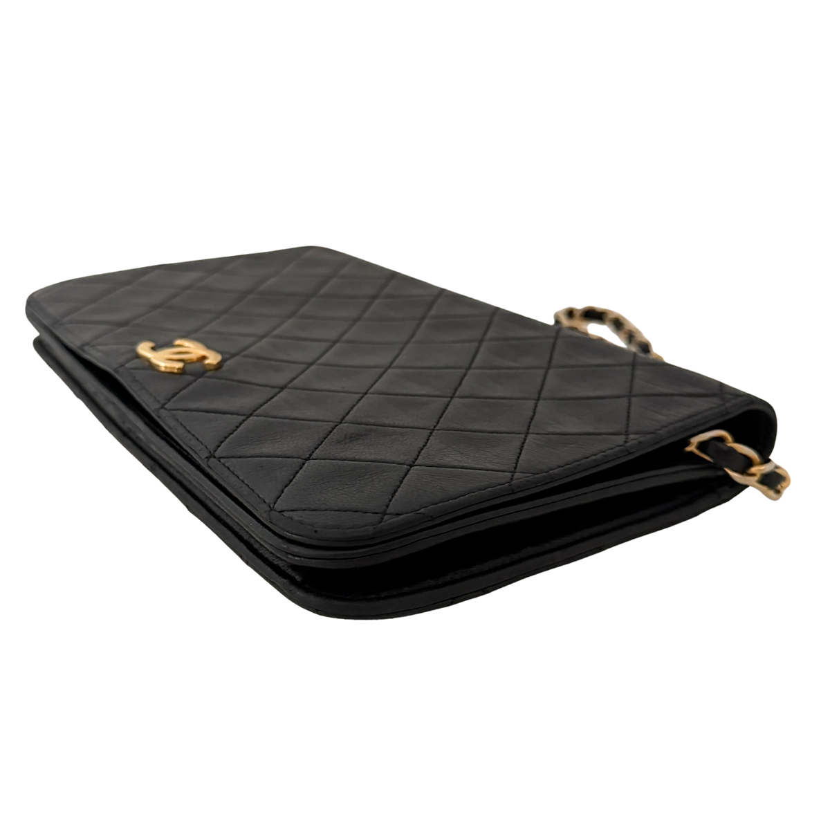 Chanel Timeless Wallet on Chain WOC Lammleder Schwarz / gut Chanel