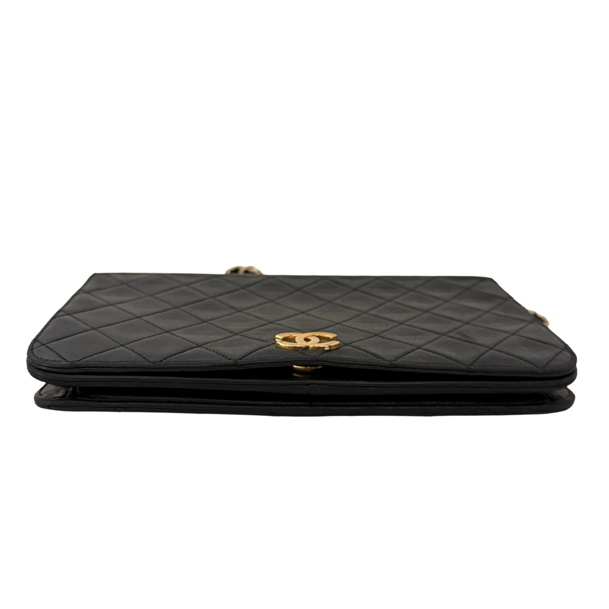 Chanel Timeless Wallet on Chain WOC Lammleder Schwarz / gut Chanel