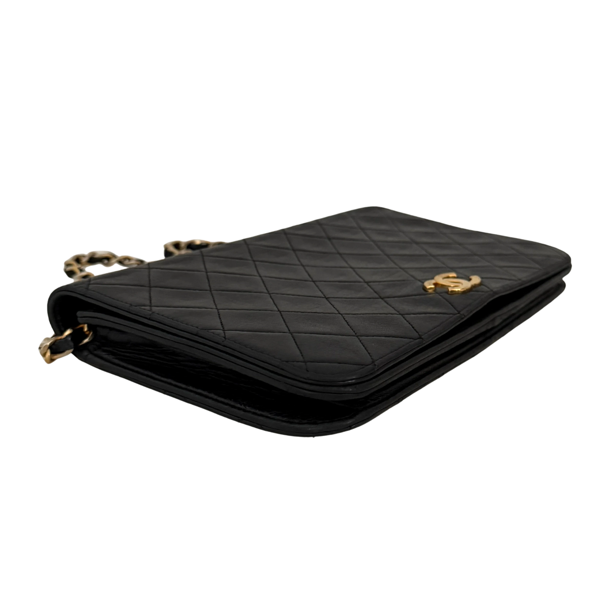 Chanel Timeless Wallet on Chain WOC Lammleder Schwarz / gut Chanel