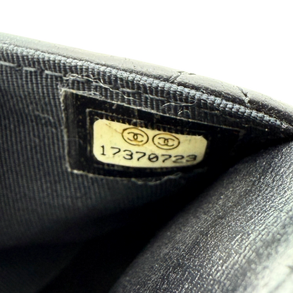 Chanel Wallet on Chain Bag Schwarz silberne Hardware / gut Chanel