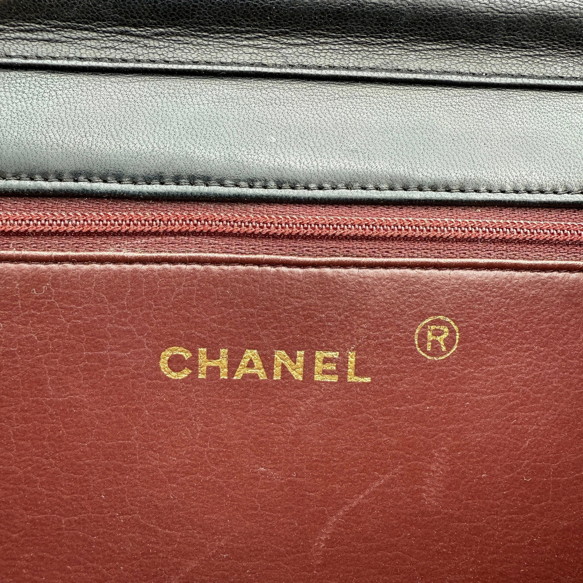 Chanel Timeless Wallet on Chain WOC Lammleder Schwarz / gut Chanel