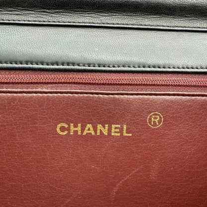 Chanel Timeless Wallet on Chain WOC Lammleder Schwarz / gut Chanel