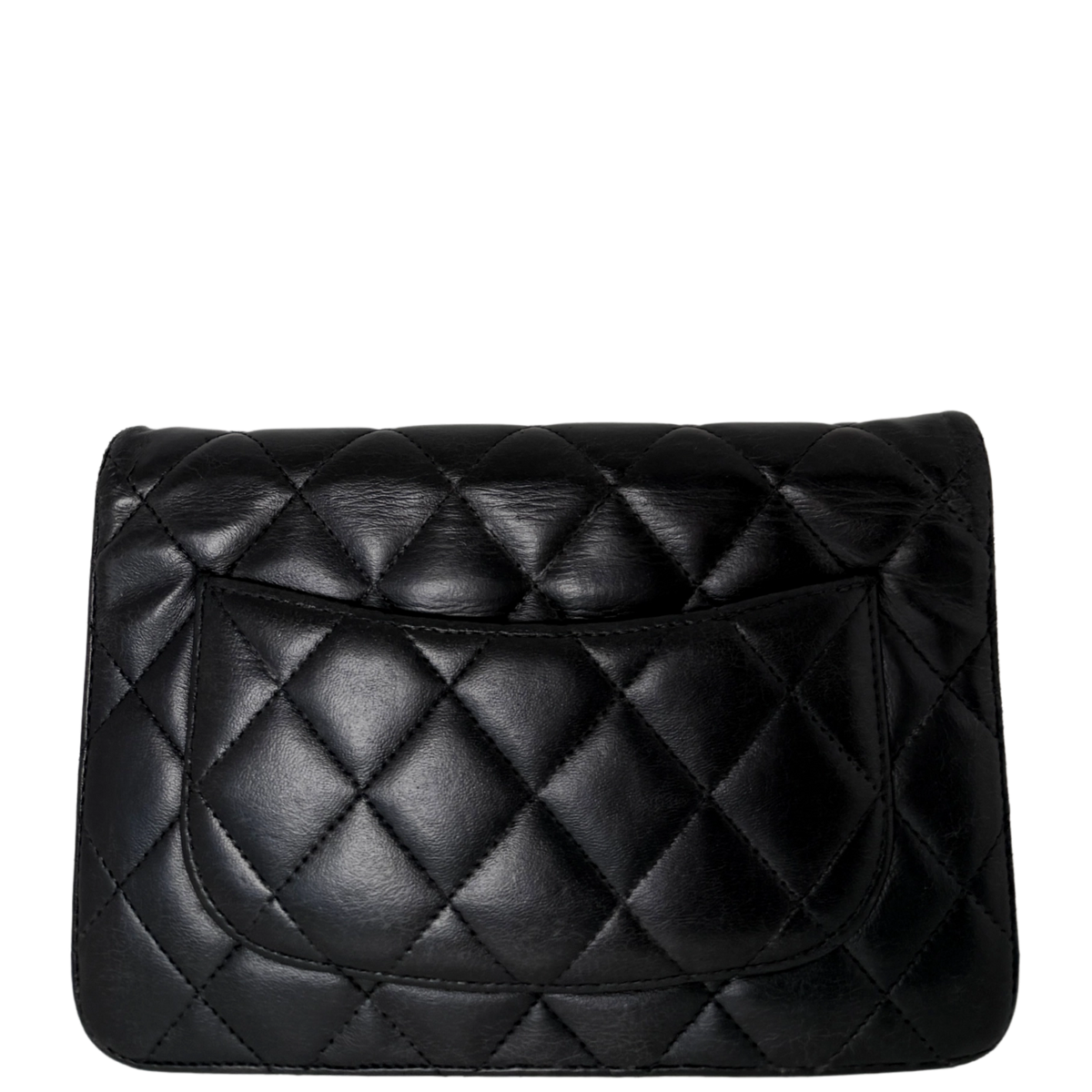 Chanel Wallet on Chain Bag Schwarz silberne Hardware / gut Chanel