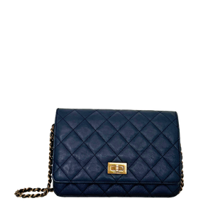 Chanel Wallet on Chain 2.55 Reissue Marineblauw