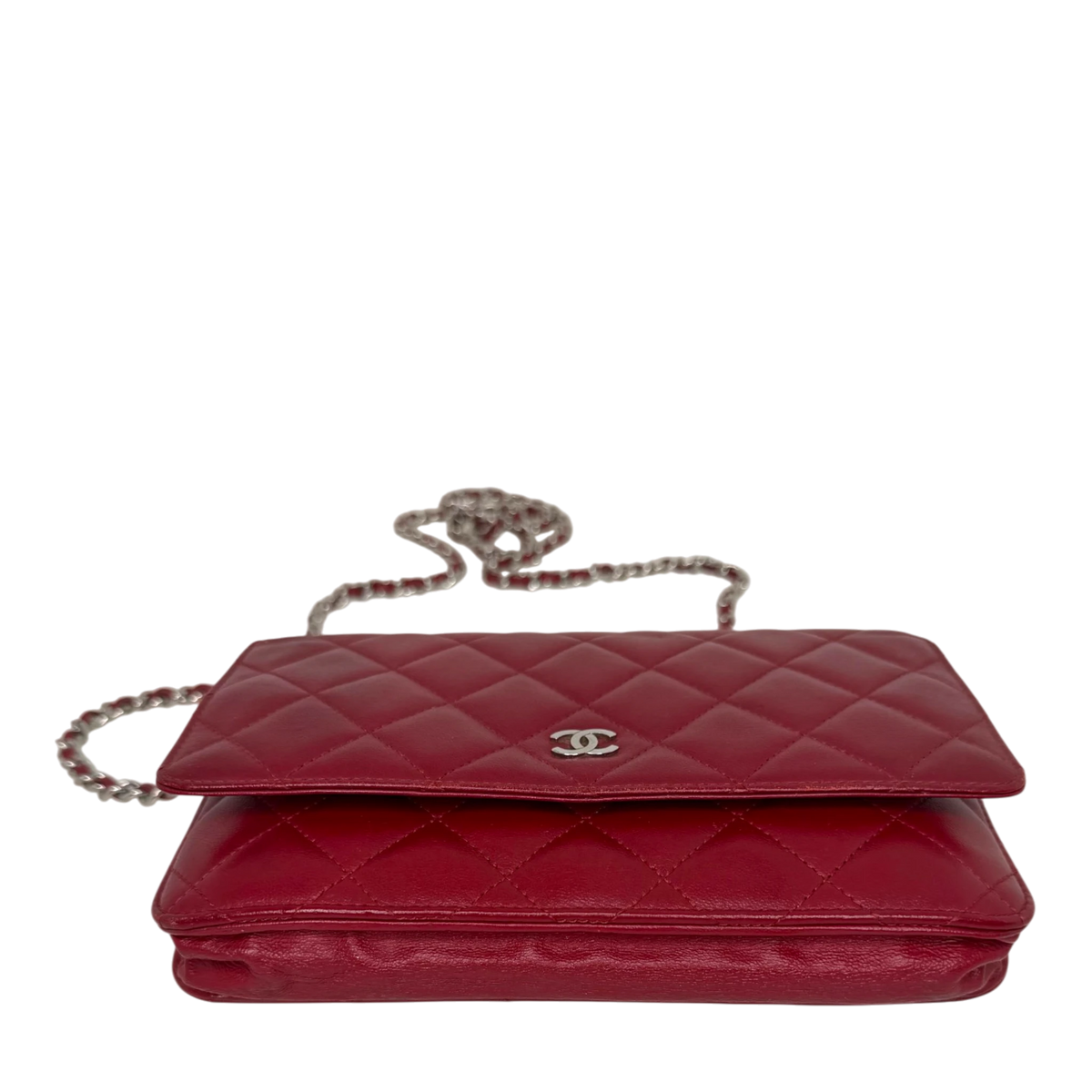 Chanel Wallet on Chain Lammleder Rot Chanel