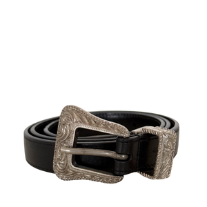 Saint Laurent Westernriem Zwart 80cm