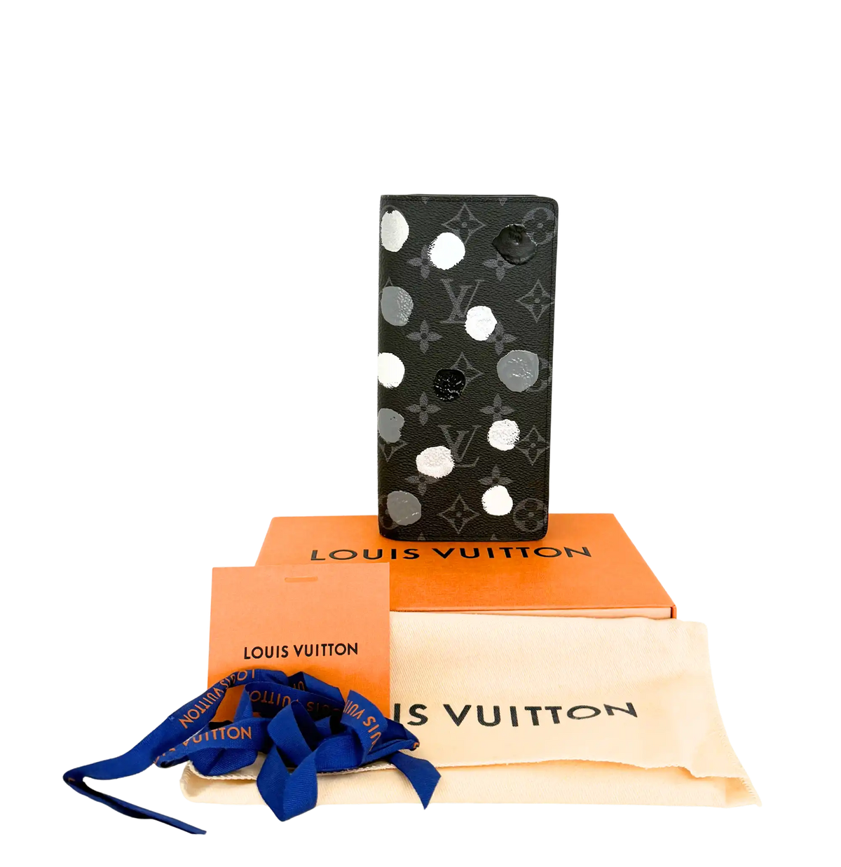 Louis Vuitton x Yayoi Kusama Monogram Eclipse Geldbörse Schwarz M81932 Fullset / neuwertig Louis Vuitton