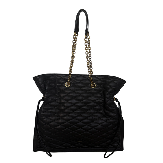 Saint Laurent Matelasse Quilted YSL Pochon Tote Bag Schwarz / neuwertig Saint Laurent