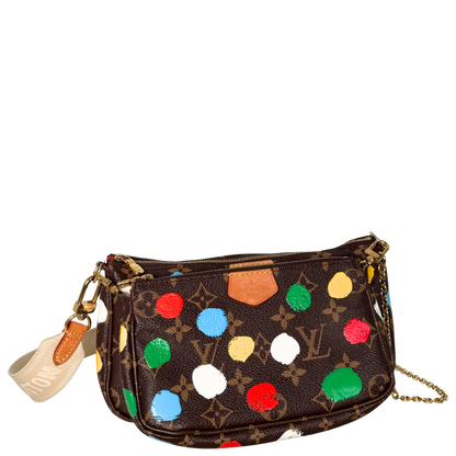 Louis Vuitton x Yayoi Kusama Multi Pochette Accessoires Monogram Multicolor M46385 / sehr gut Louis Vuitton