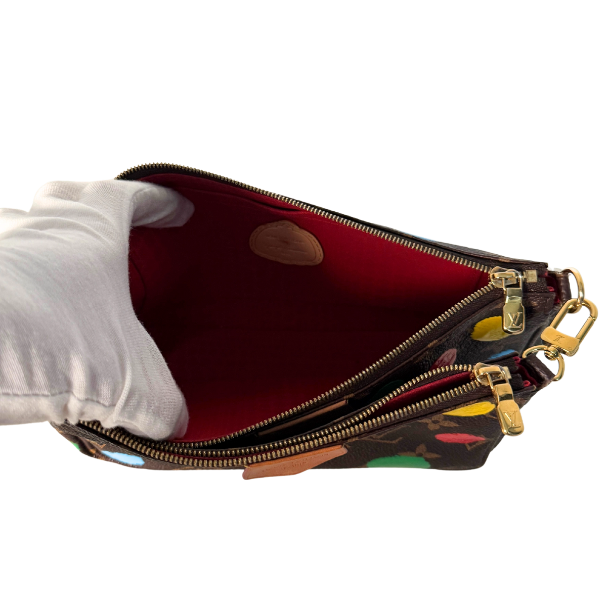 Louis Vuitton x Yayoi Kusama Multi Pochette Accessoires Monogram Multicolor M46385 / sehr gut Louis Vuitton