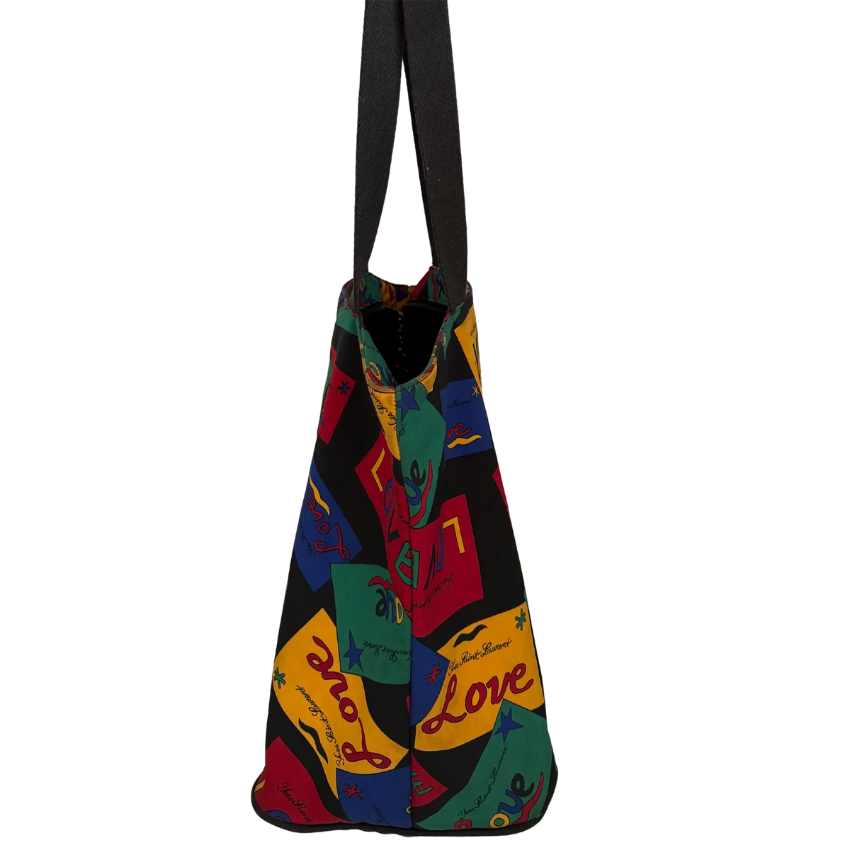 Yves Saint Laurent Love Printed Nylon Handtasche Bunt / gut Saint Laurent