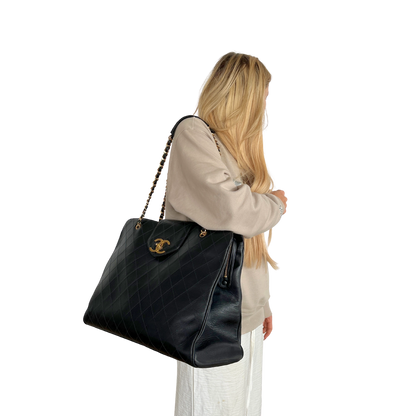 Chanel Supermodel Weekender Vintage 24k vergoldet mit ID Card / Invest / sehr gut Chanel