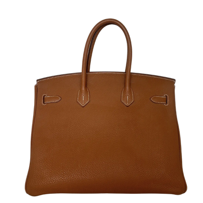 ANGEBOT DER WOCHE: Hermès Birkin Bag 35 Togo Leder braun Palladium Hardware 2011 / sehr gut Hermès