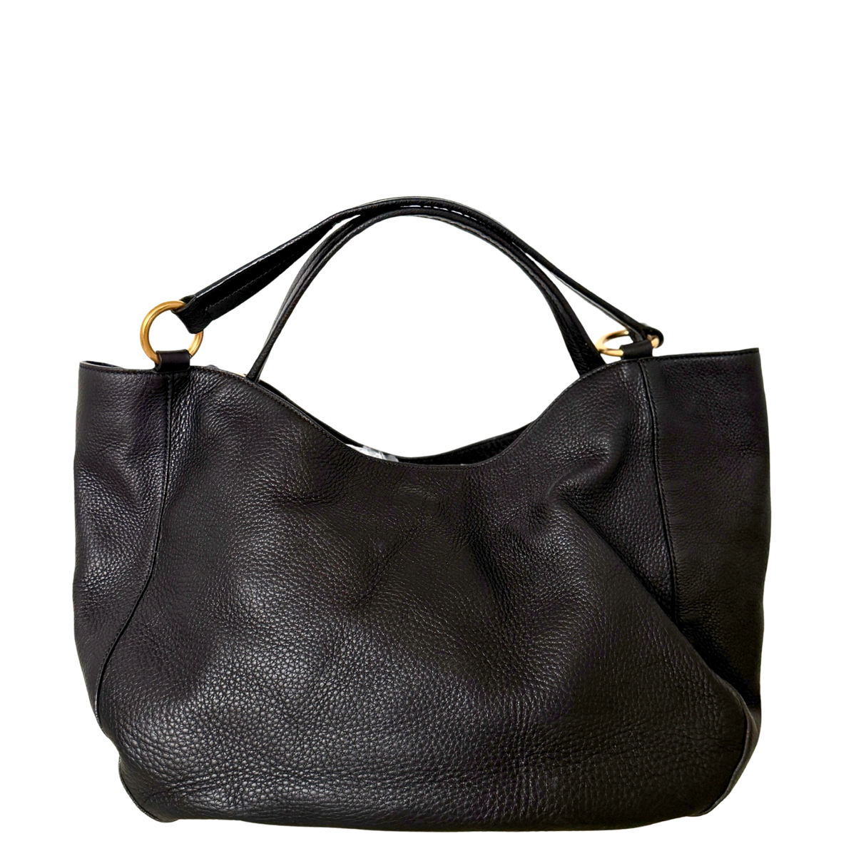 Gucci Kalbsleder Tote Bag schwarz goldene Hardware / sehr gut Gucci