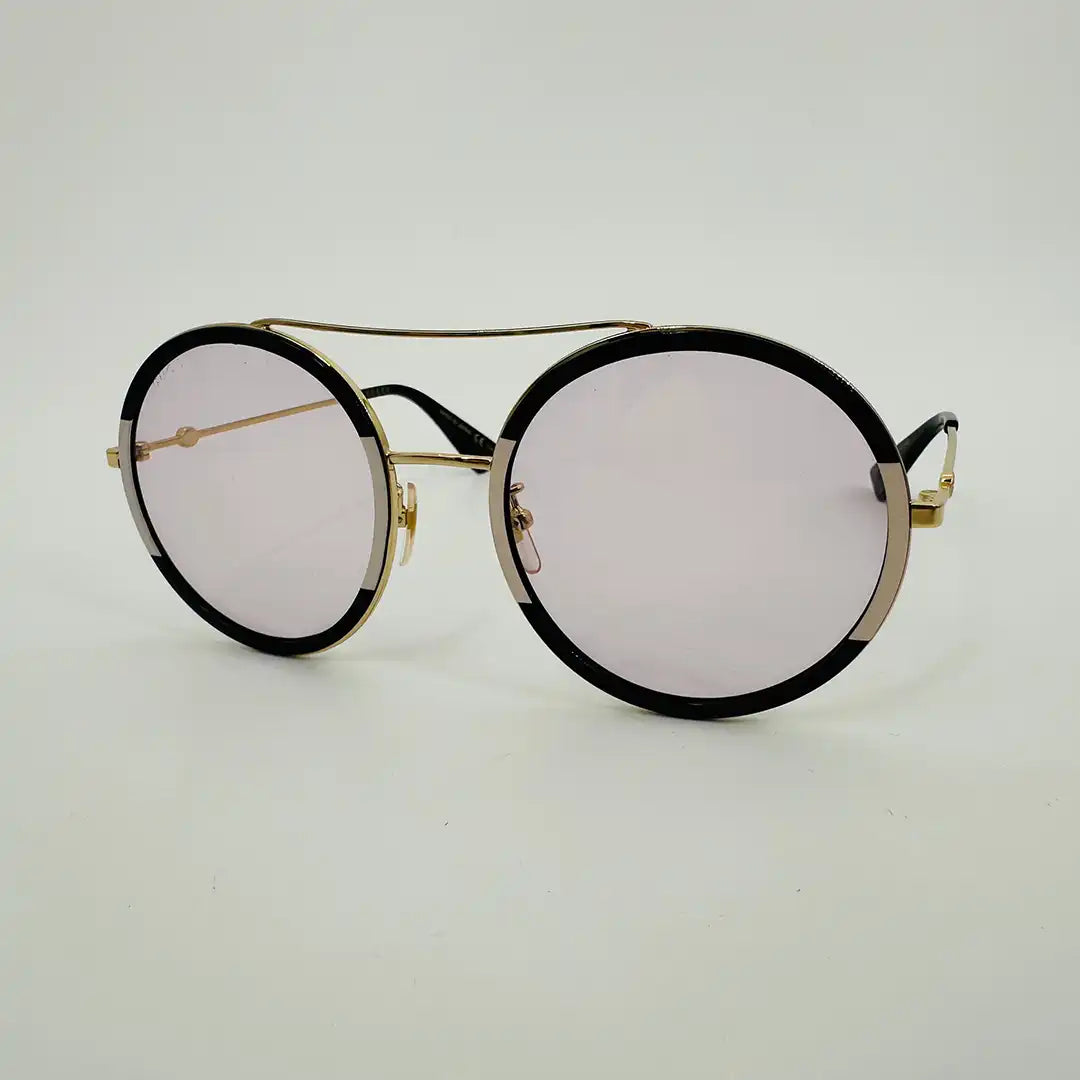 Gucci Damen GG0061S 006 Sonnenbrille, schwarz gold creme  56 / sehr gut Gucci