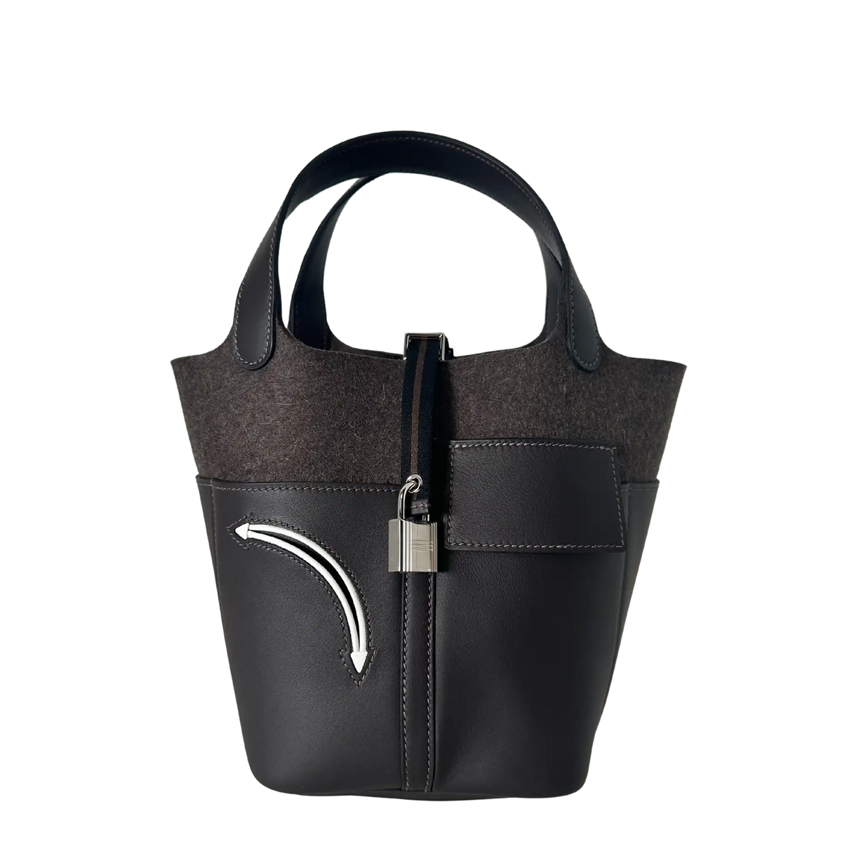 Hermès Picotin Lock 18 Go Swiftleder und Filz Ébène Bluebox Fullset / ungetragen Hermès