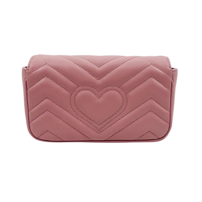 Gucci GG Marmont Matelasse Mini Schultertasche Pastel Pink Fullset / neu Gucci