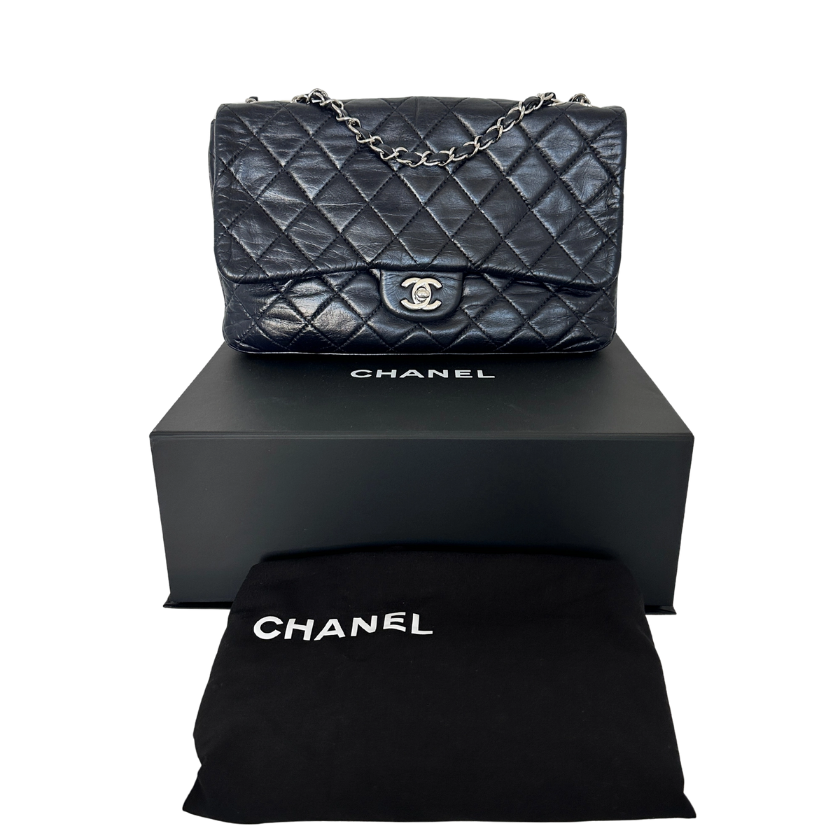 Chanel Timeless Accordion Flap Bag Lammleder / sehr gut Chanel