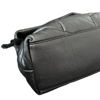 Saint Laurent LouLou Puffer Medium Handtasche All black Lammleder / sehr gut Saint Laurent